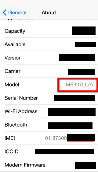 Don't know how to find my device's model number - solutions